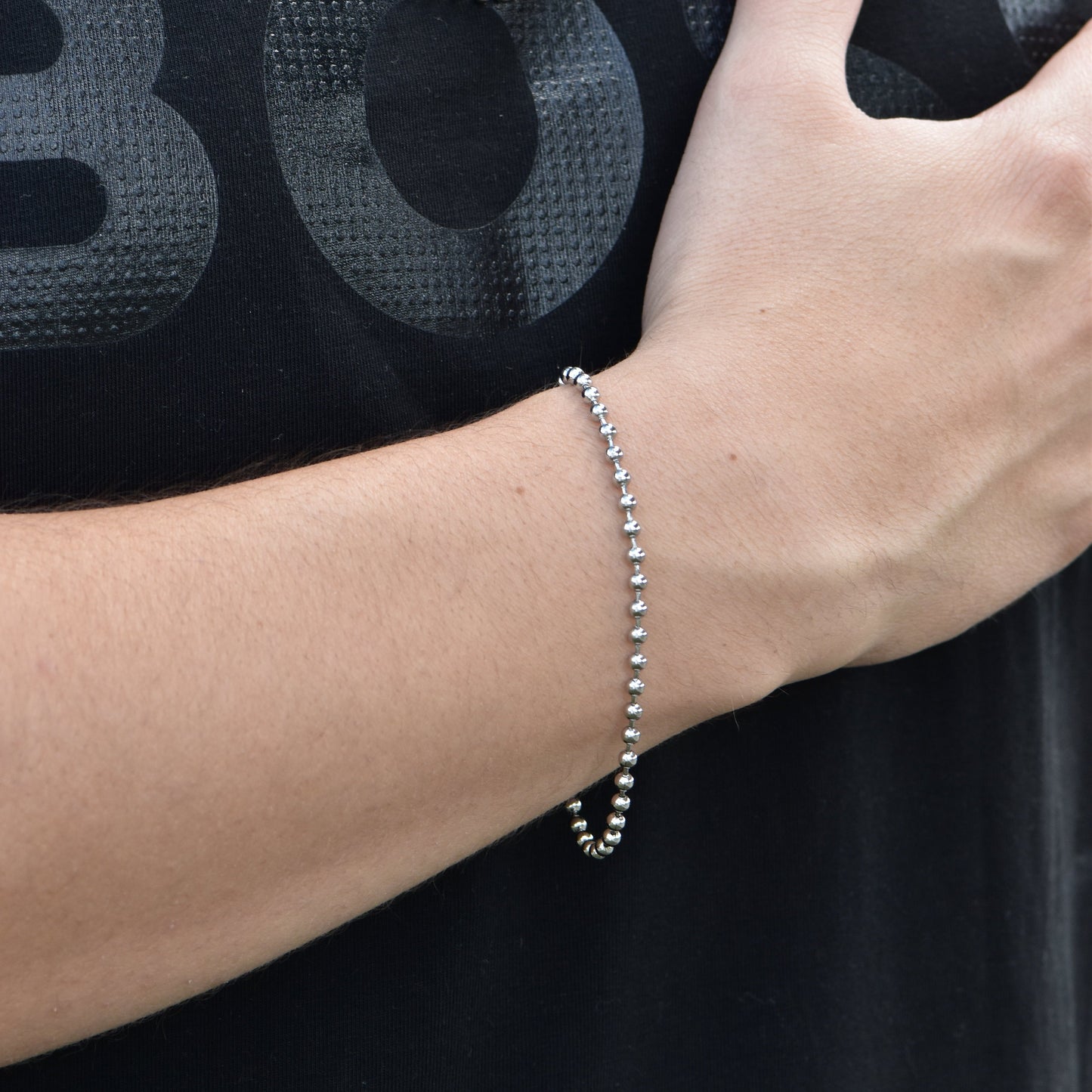 Pulsera Militar Oro Blanco Hombre